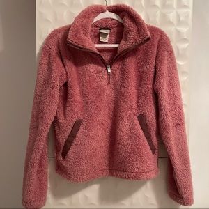 Pink North Face fleece size womans small